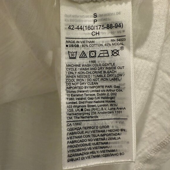 NEW Banana Republic S Cozy Slub Tee White Crewneck Tshirt Short Sleeve Small Top - Picture 9 of 13